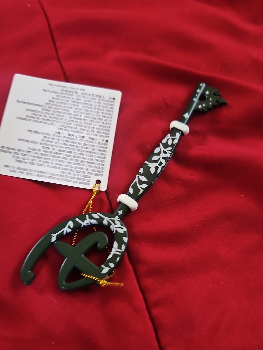 Disney Green and White Opening Cereomey Key Collectable